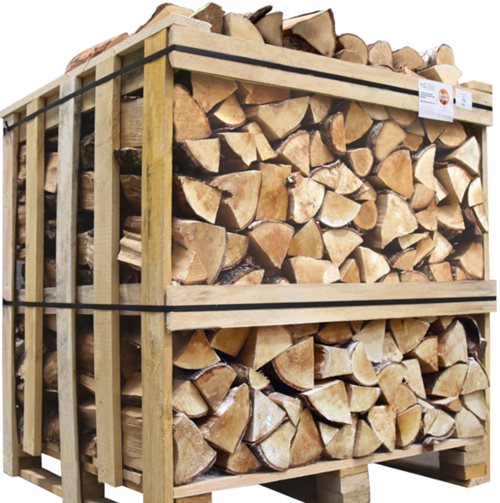 Kiln Dried Hardwood Birch firewood Logs - Full crate (600kg)