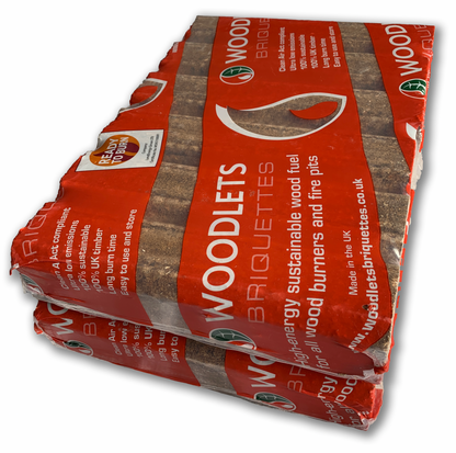 Twin Pack Woodlets Briquette - (6 per Pack)