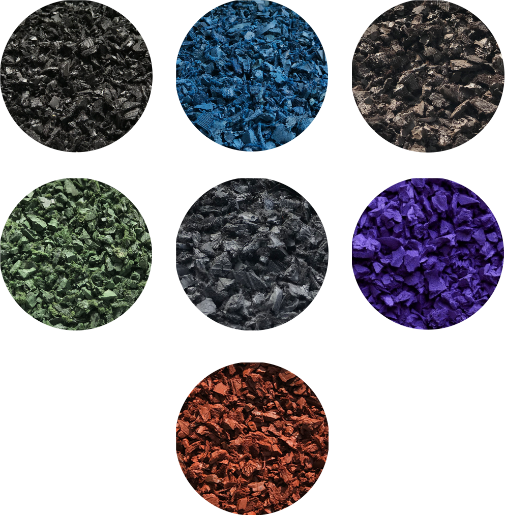 Blue Rubber Mulch Play Bark Chip – 20KG ~ 1 SQM