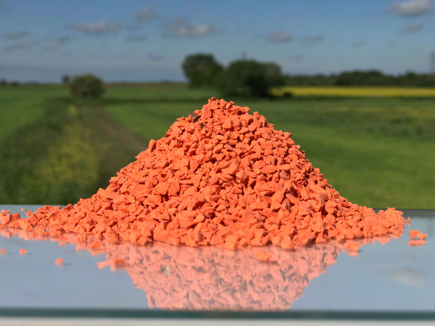 EPDM Orange Rubber Granules 1-4mm