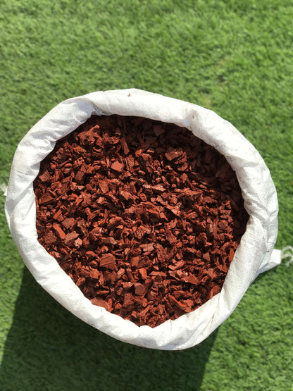 Red Rubber Mulch Play Bark Chip – 20KG ~1 SQM